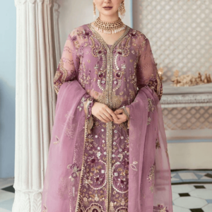 Embroidered Unstitched 3 Piece Organza Suit